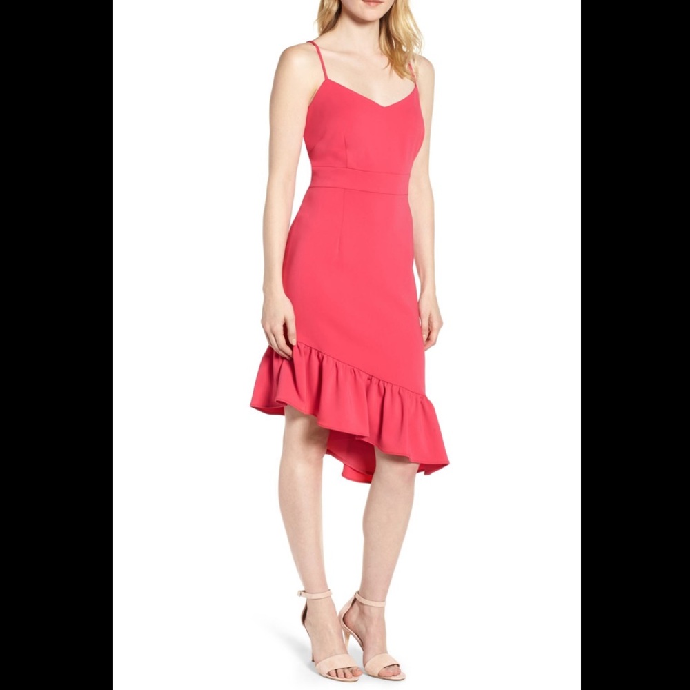 Chelsea 28 Asymmetrical Hot Pink Dress